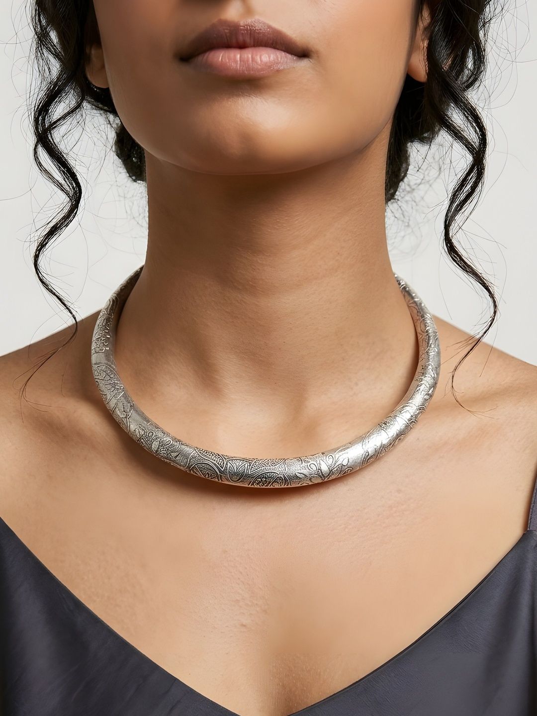 MOHATI Brass Silver-Plated Necklace