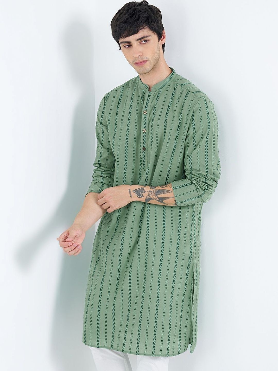 indus route by Pantaloons Men Printed Dobby Kurta