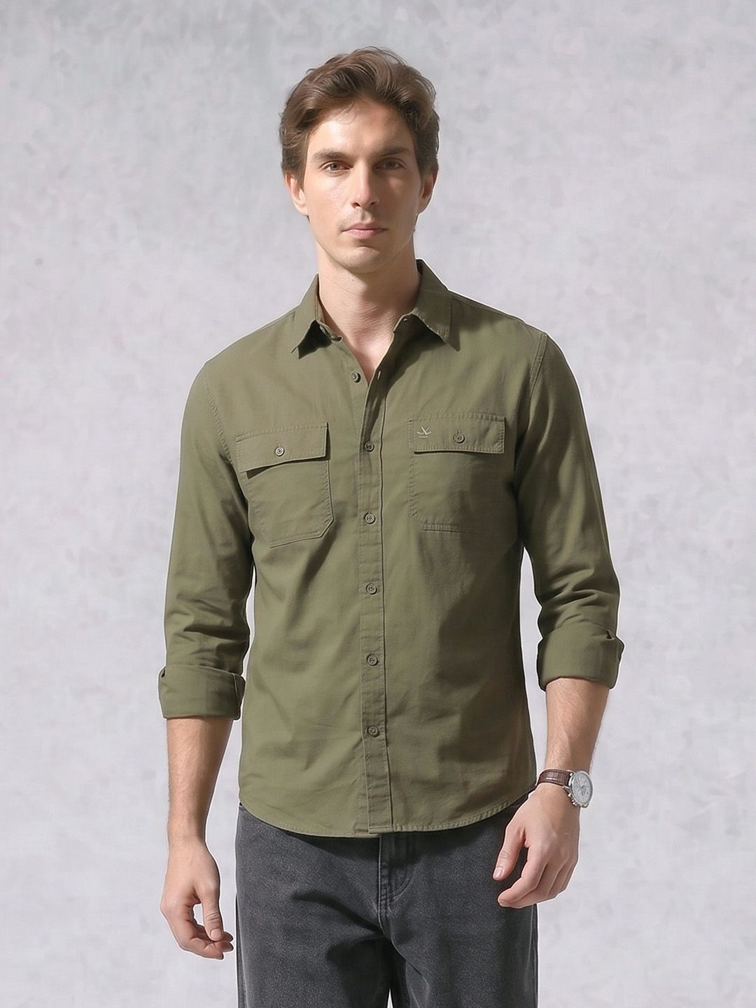 WROGN Spread Collar Casual Shirt