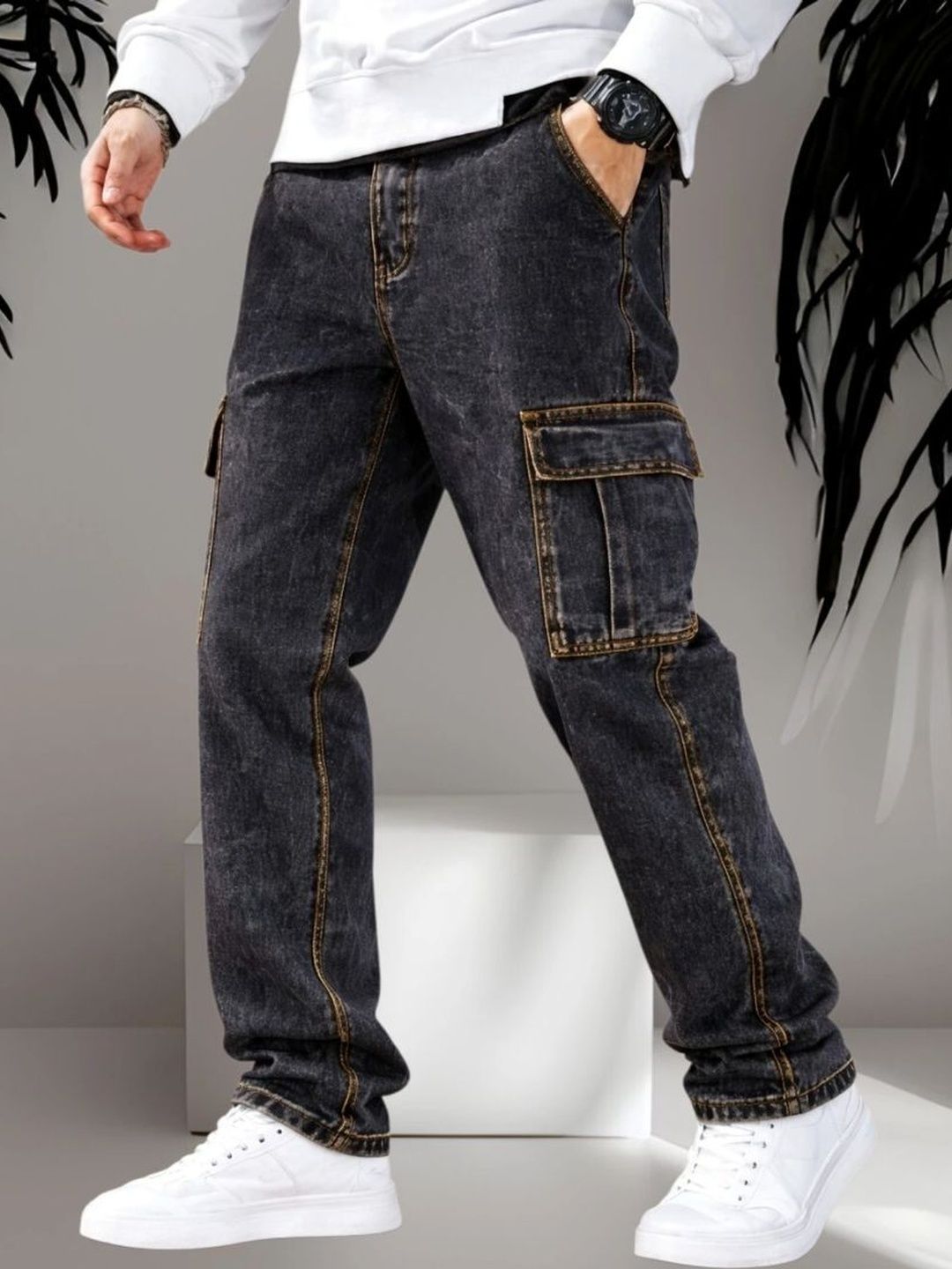 Playfeel Men Regular Fit Mid-Rise Jeans