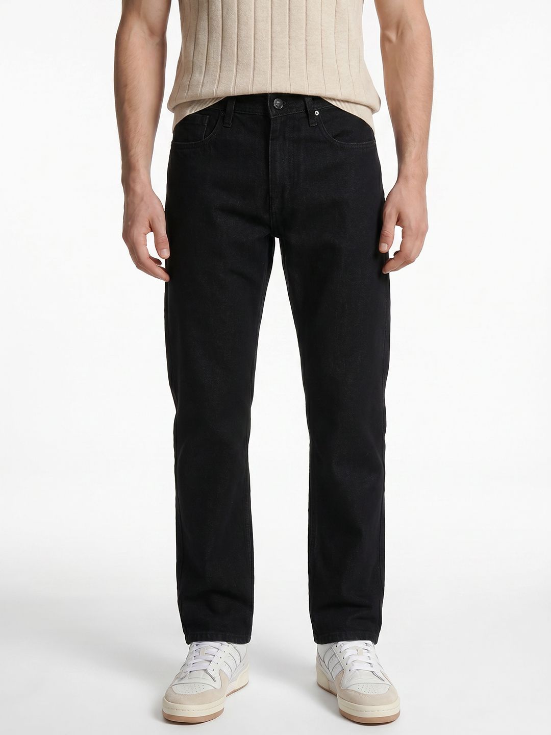 Integriti Men Smart Straight Fit Mid-Rise Stretchable Jeans