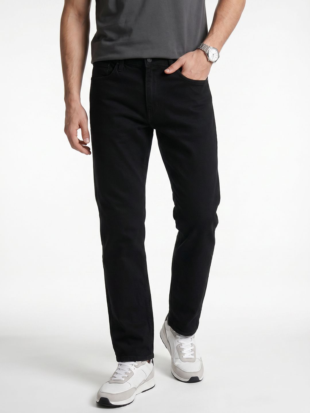 Integriti Men Straight Fit Clean Look Stretchable Jeans