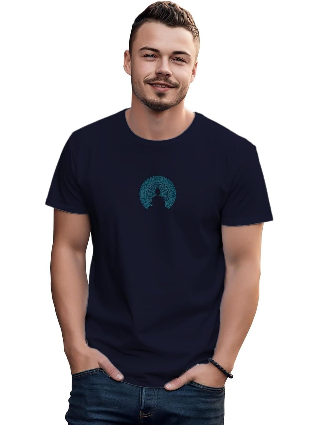 Sanaatani Men Graphic Printed Cotton T-shirt