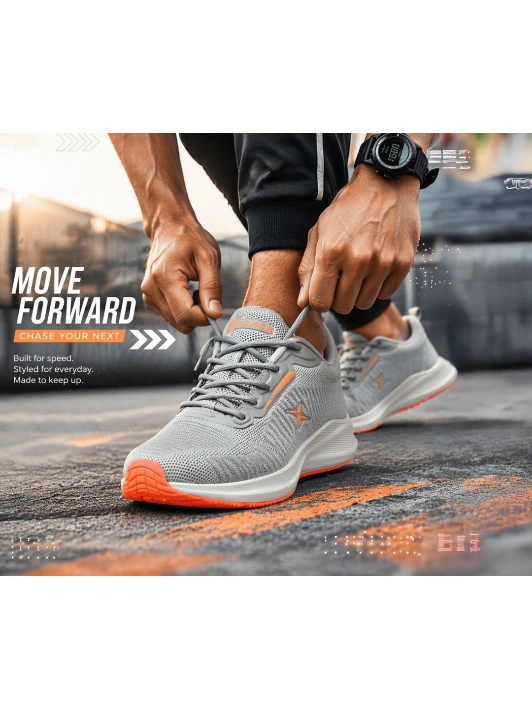 KRAASA Men Mesh Running Non-Marking Shoes