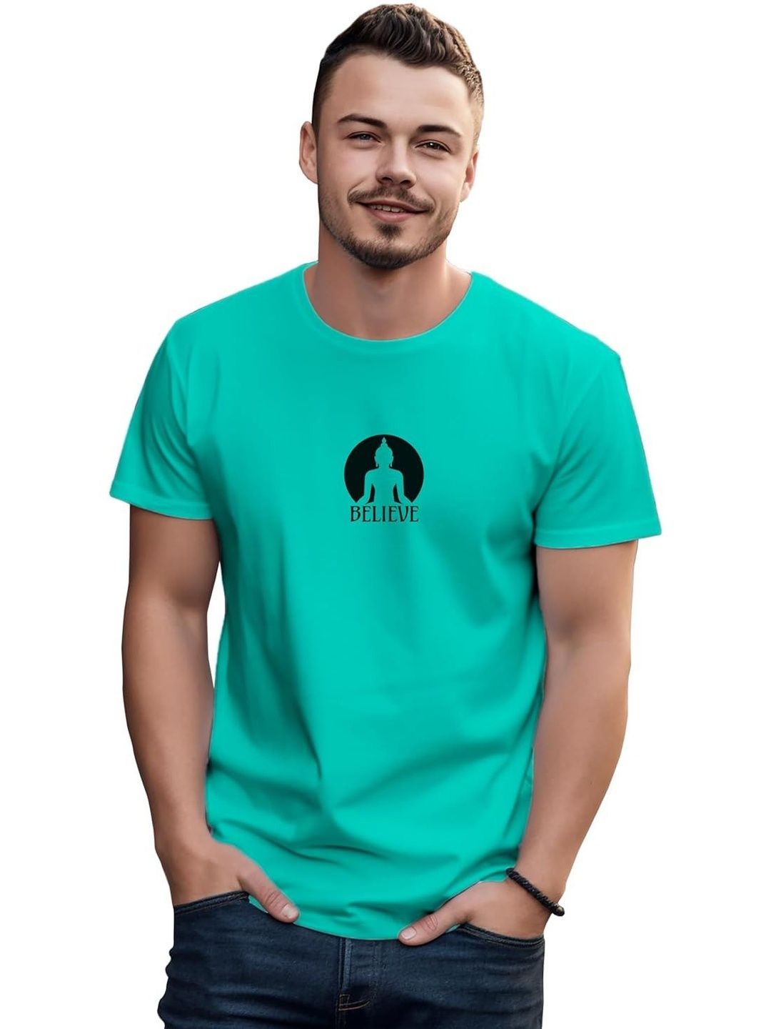 Sanaatani Men Graphic Printed Cotton T-shirt