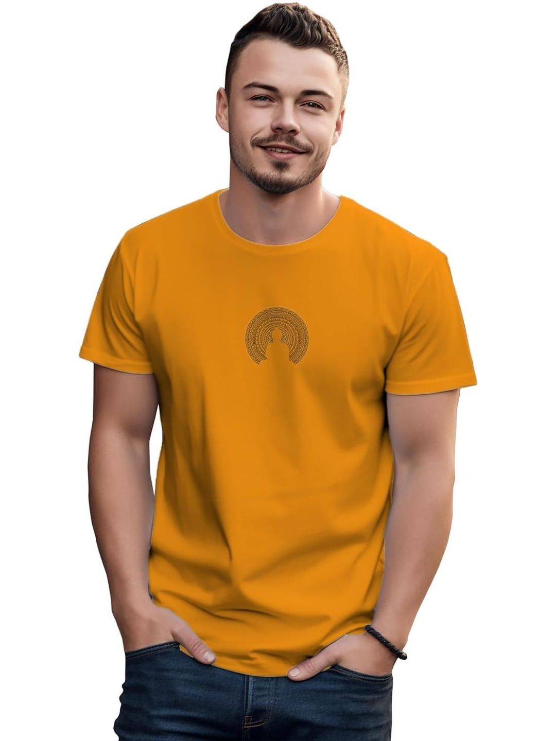 Sanaatani Men Graphic Printed Cotton T-shirt