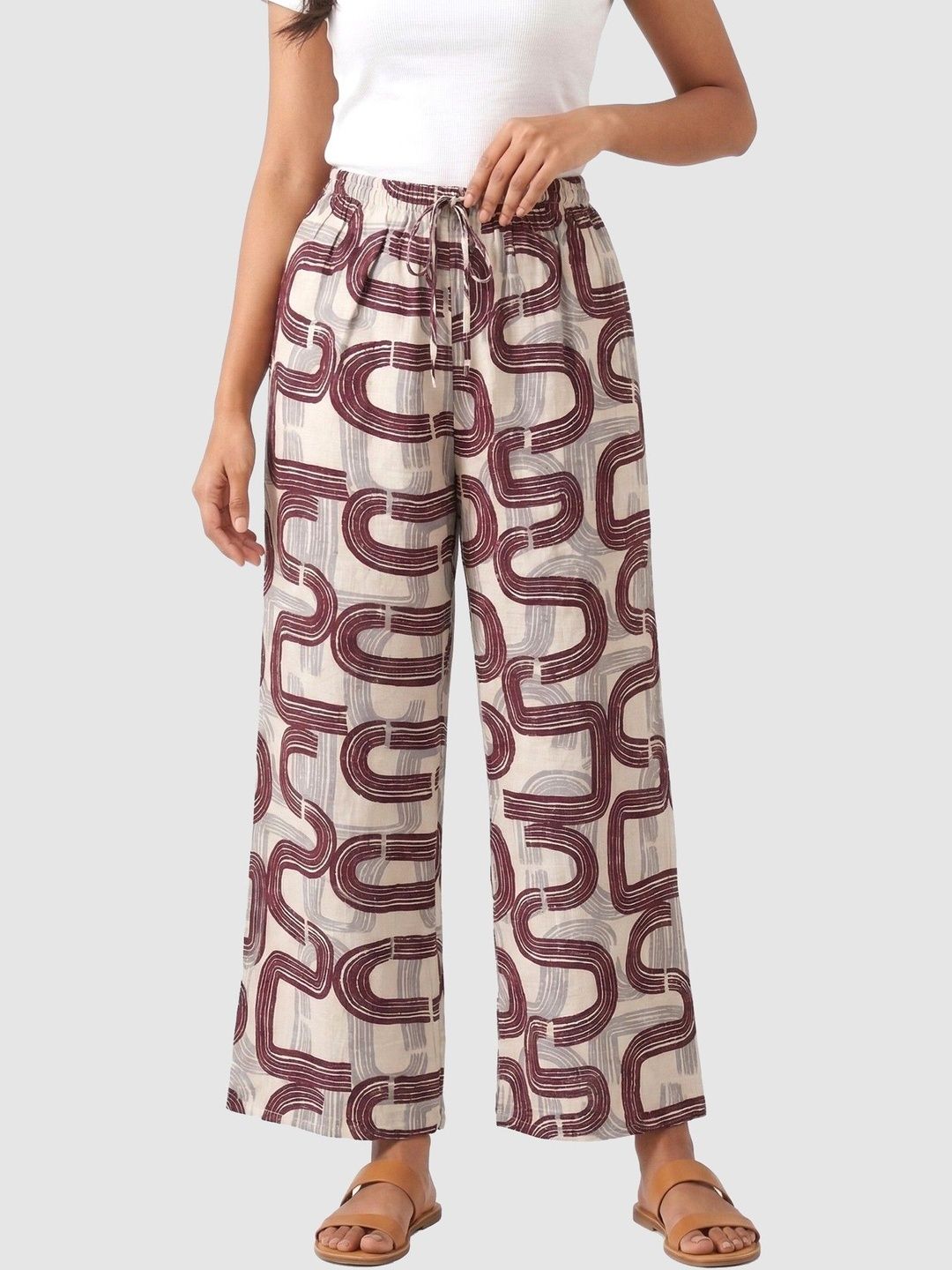 Global Republic Women Abstract Printed Trousers