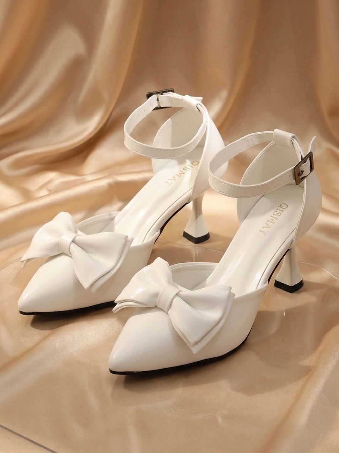 Qismat Qismat Party Slim Heeled Pumps with Bows