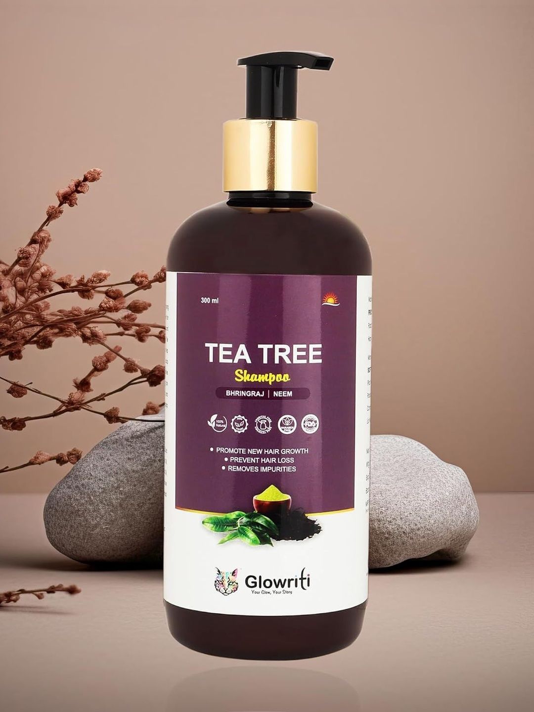 GLOWRITI Tea Tree Cleanser Shampoo - 300 ml