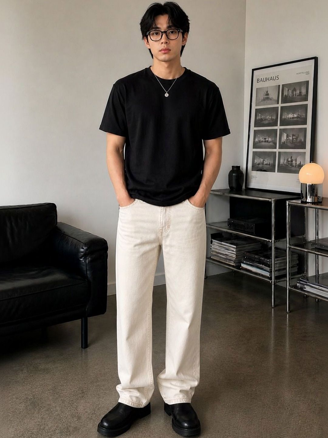 Line out line Men Mid-Rise Jeans