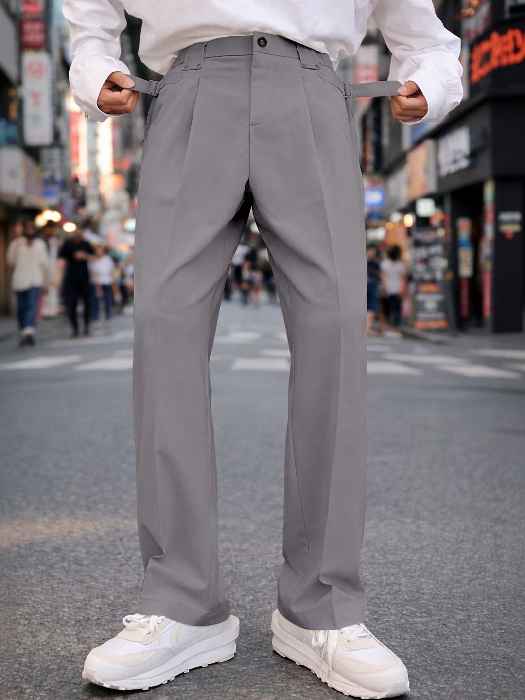 Buy FTX Men Relaxed Easy Wash Pleated Trousers - Trousers for Men