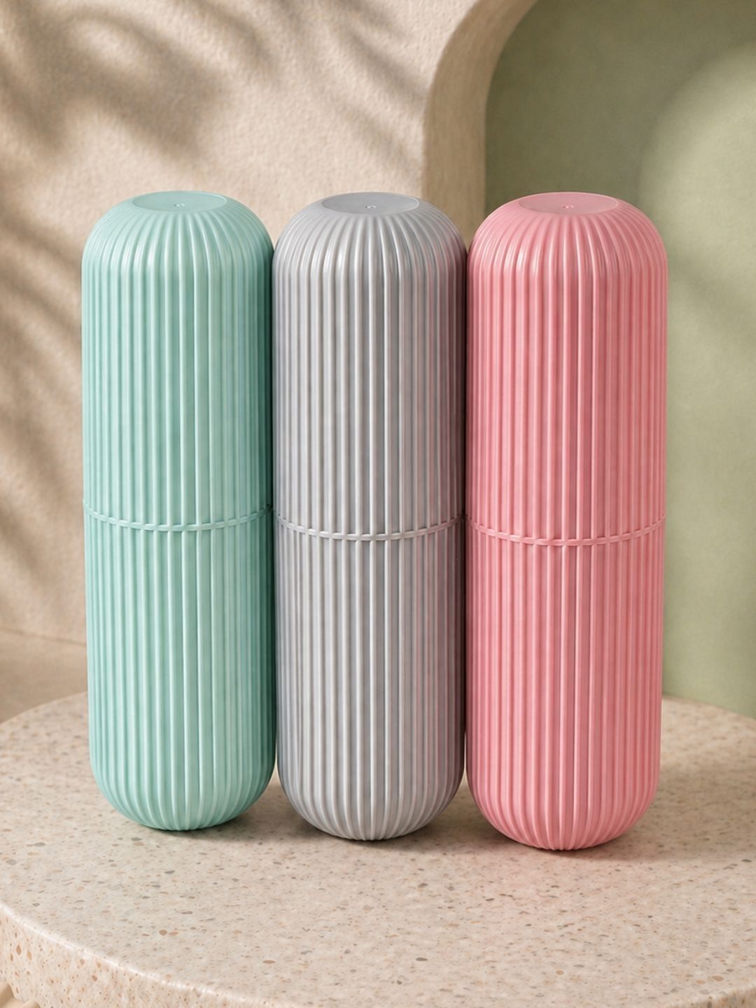 Klivon Multicoloured & Multicoloured 3 piece Textured Plastic