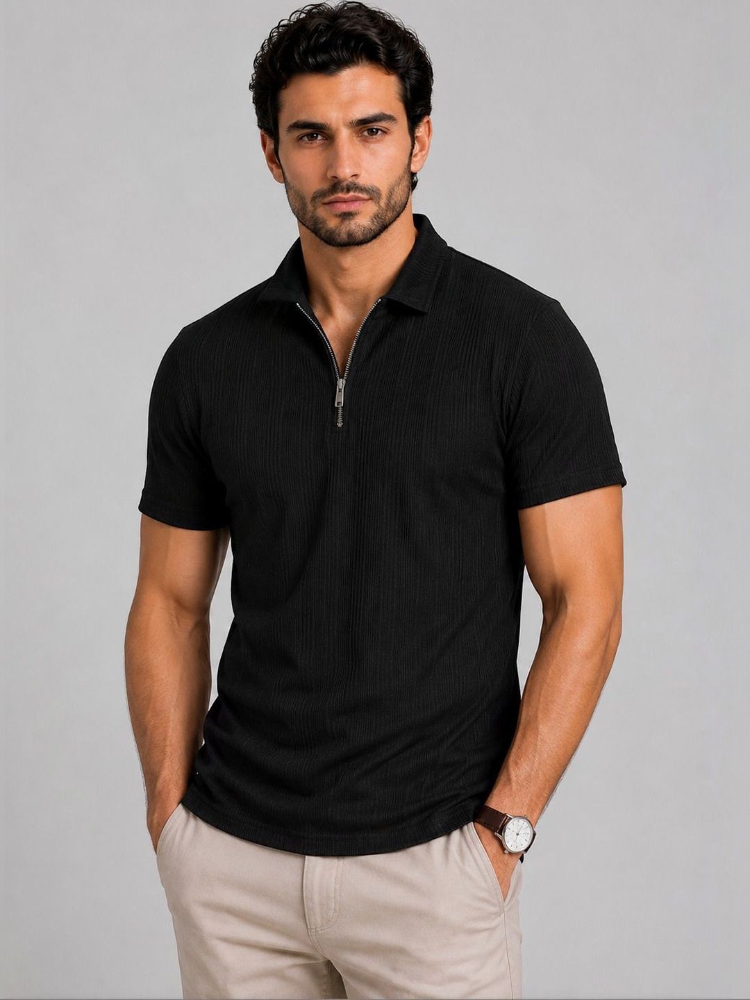 SZN Men Polo Collar T-shirt
