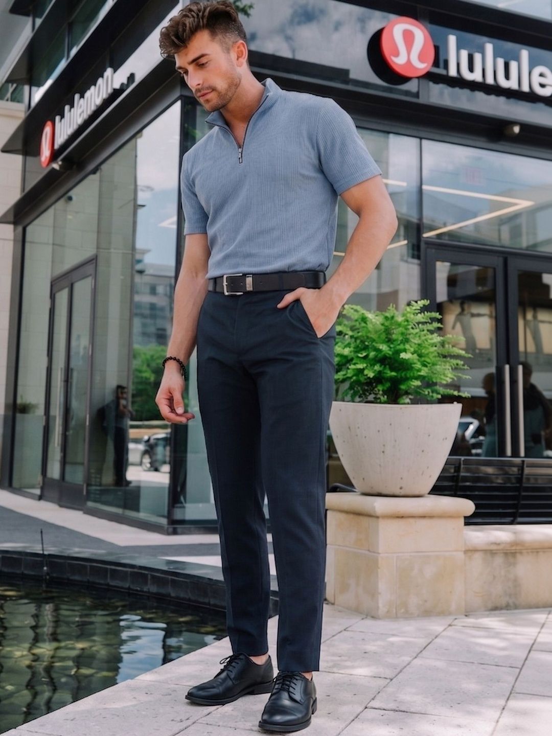 SZN Men Polo Collar T-shirt