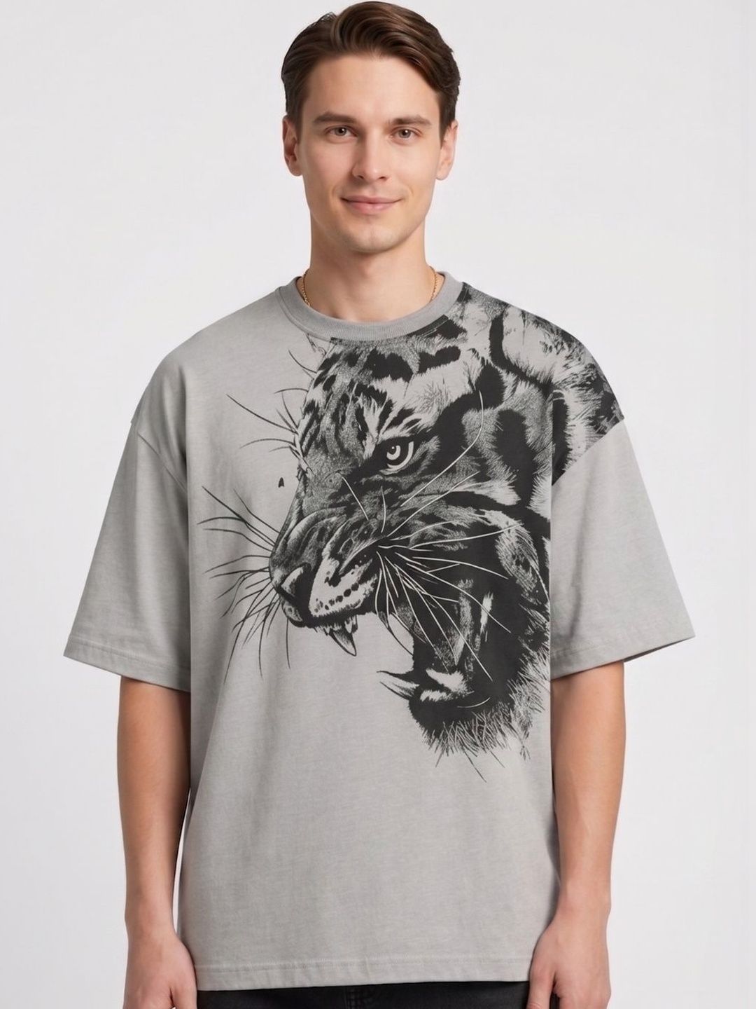 Kook N Keech Men Printed Drop-Shoulder Sleeves T-shirt