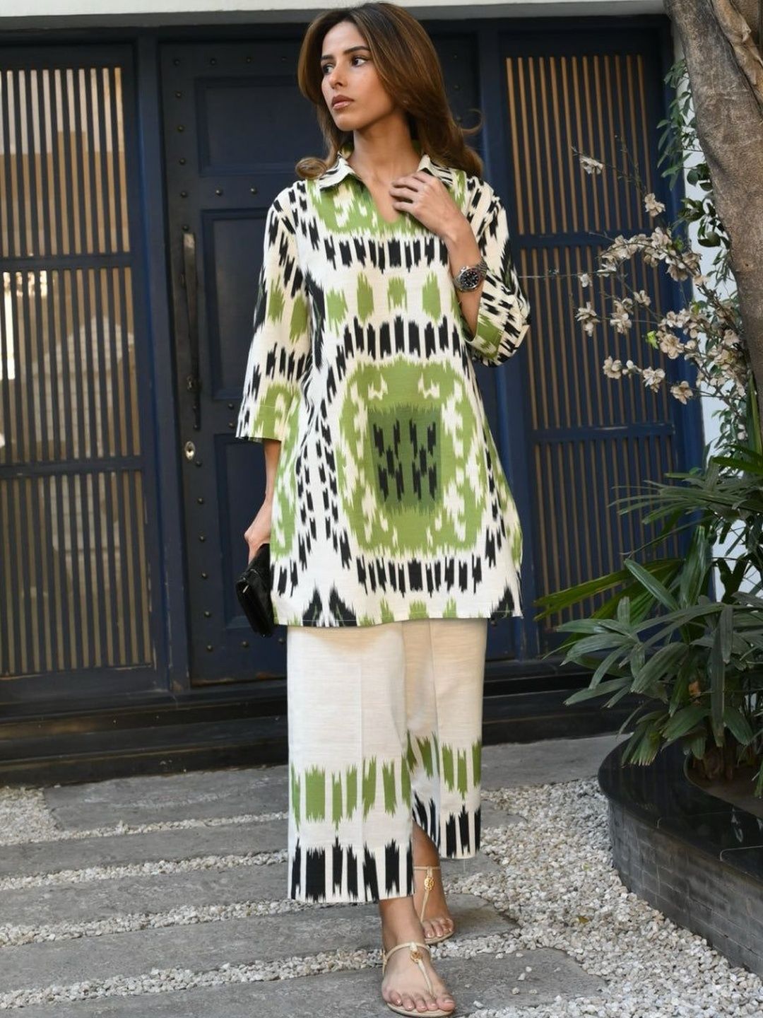 VARDANIYA Bohemian Printed Tunic with Trousers