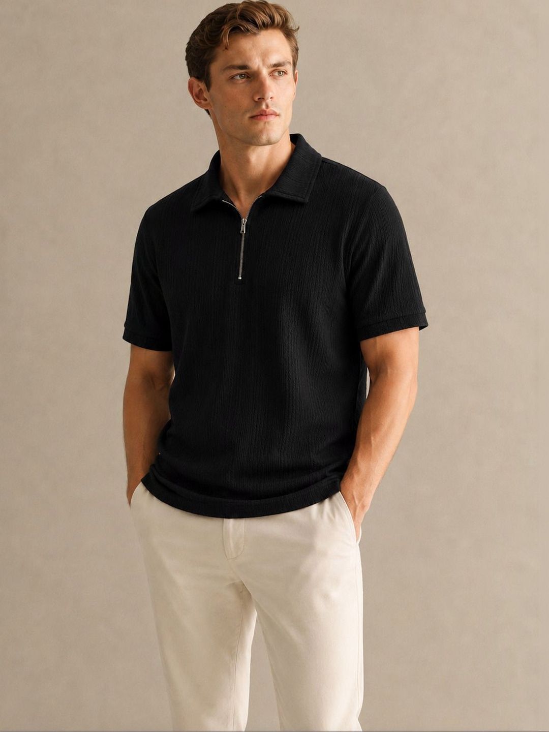 SZN Men Polo Collar T-shirt