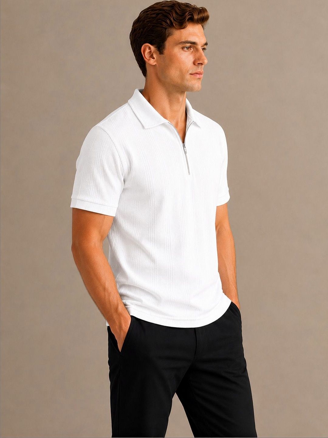 SZN Men Polo Collar T-shirt