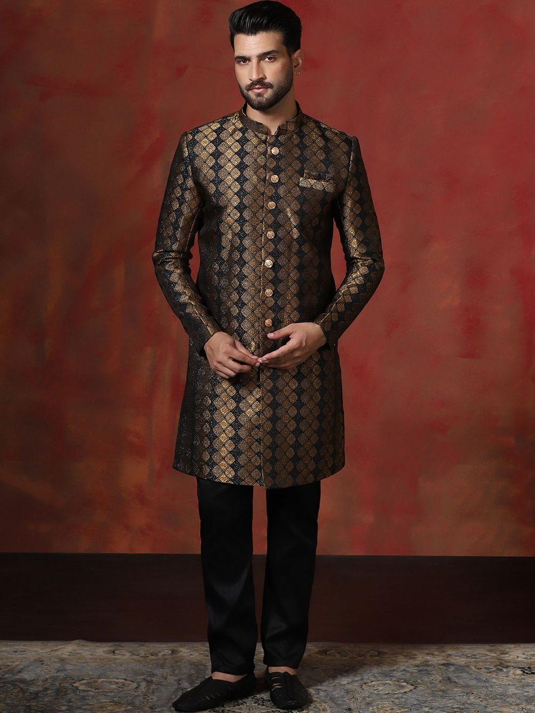 SOURAGYA Embroidered Sherwani Set