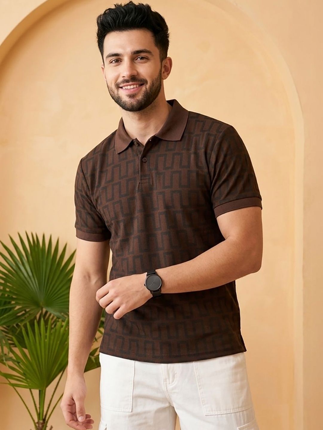 Kook N Keech Men Printed Polo Collar T-shirt