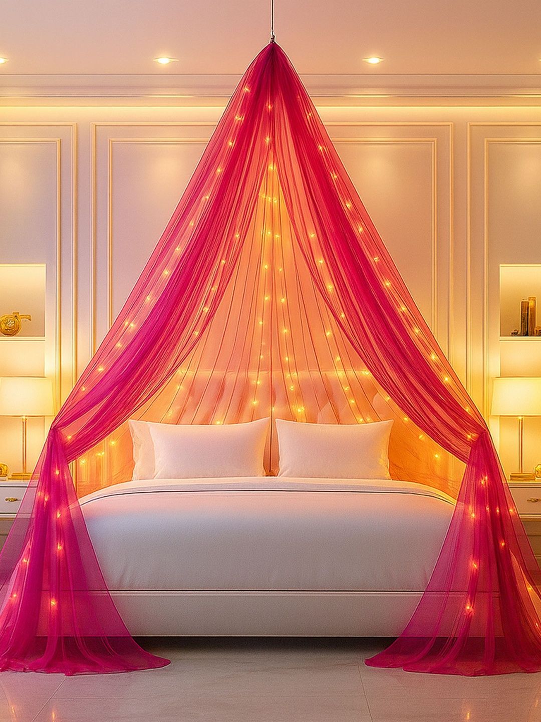 1iAM 5-Pcs Pink Party Decoration Net Set