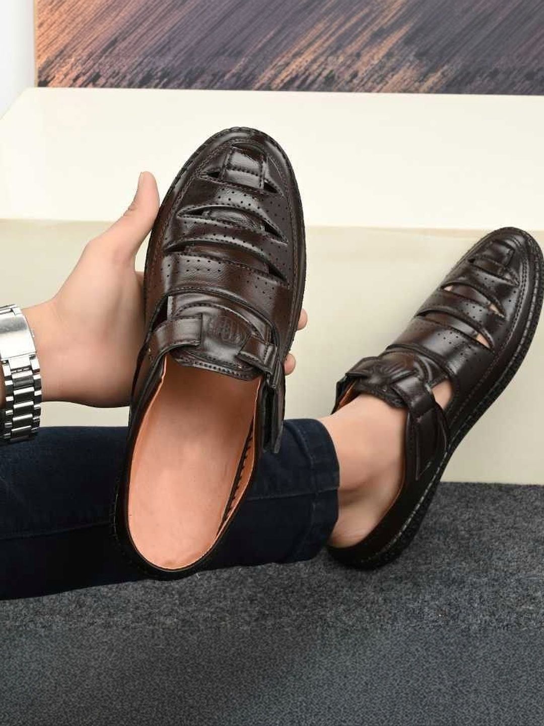 LORENCE FASHION HUB Men Shoe-Style Sandals