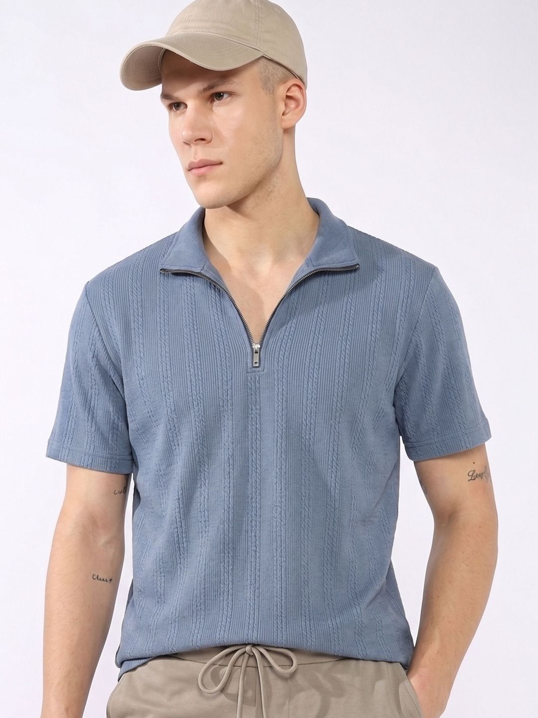 SZN Men Polo Collar T-shirt