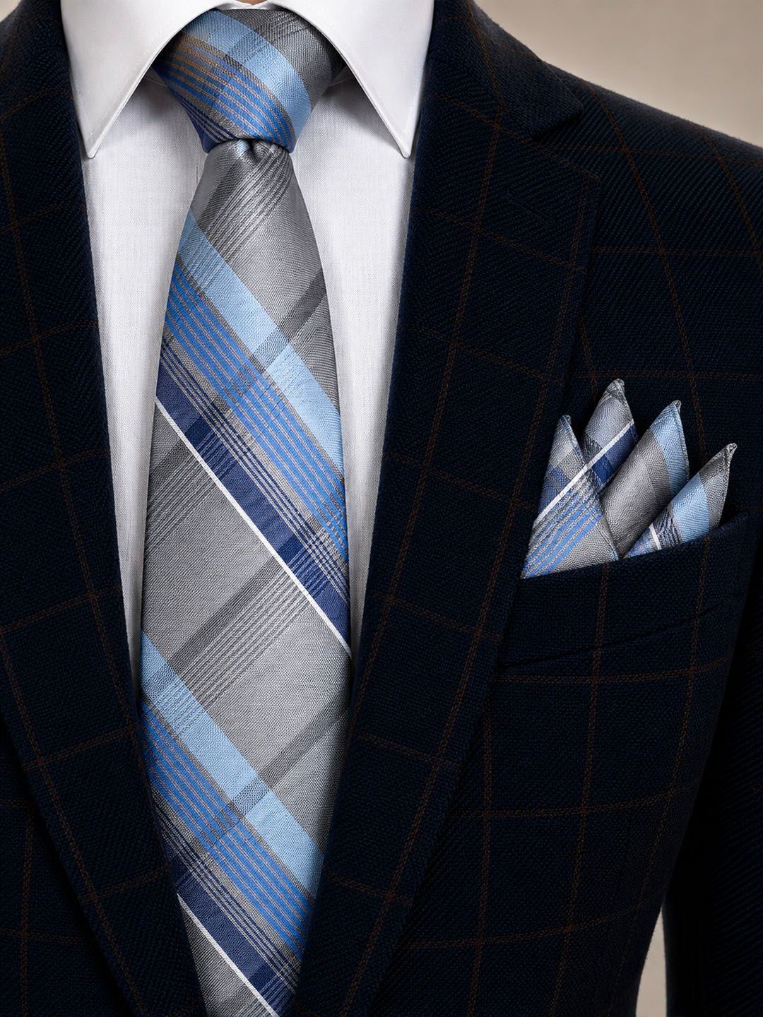 Cazzano Men Checked Broad Tie