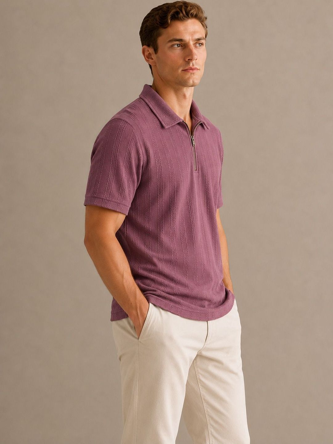 SZN Men Polo Collar T-shirt