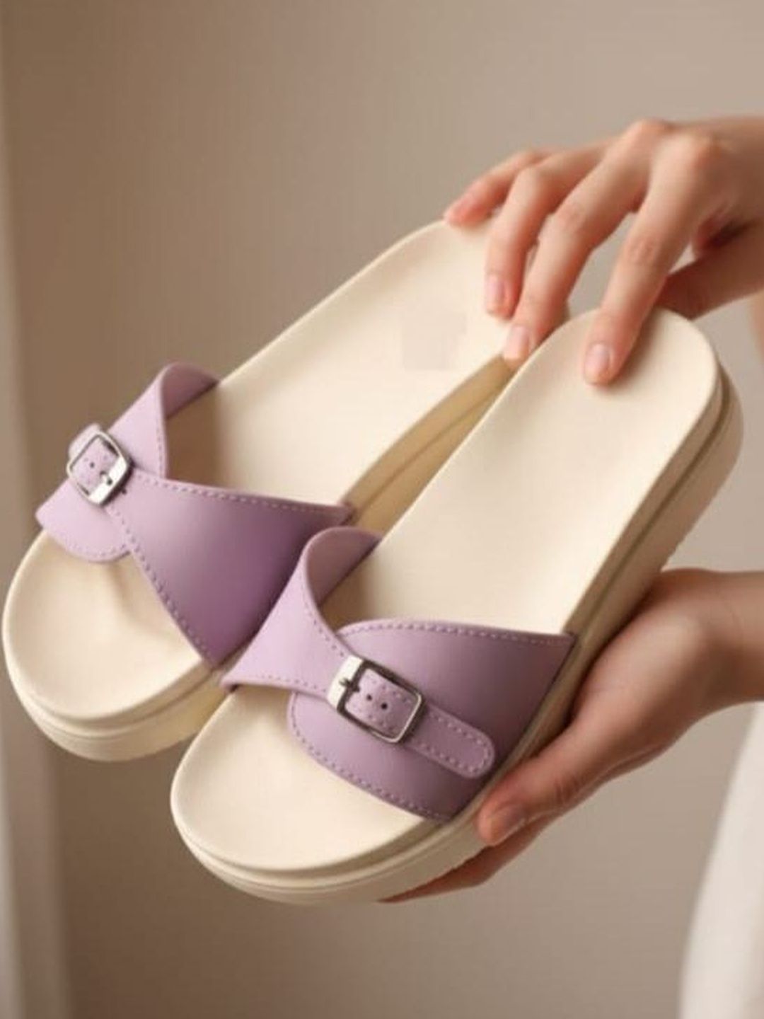 CORSICA Women Open Toe Flats with Buckles