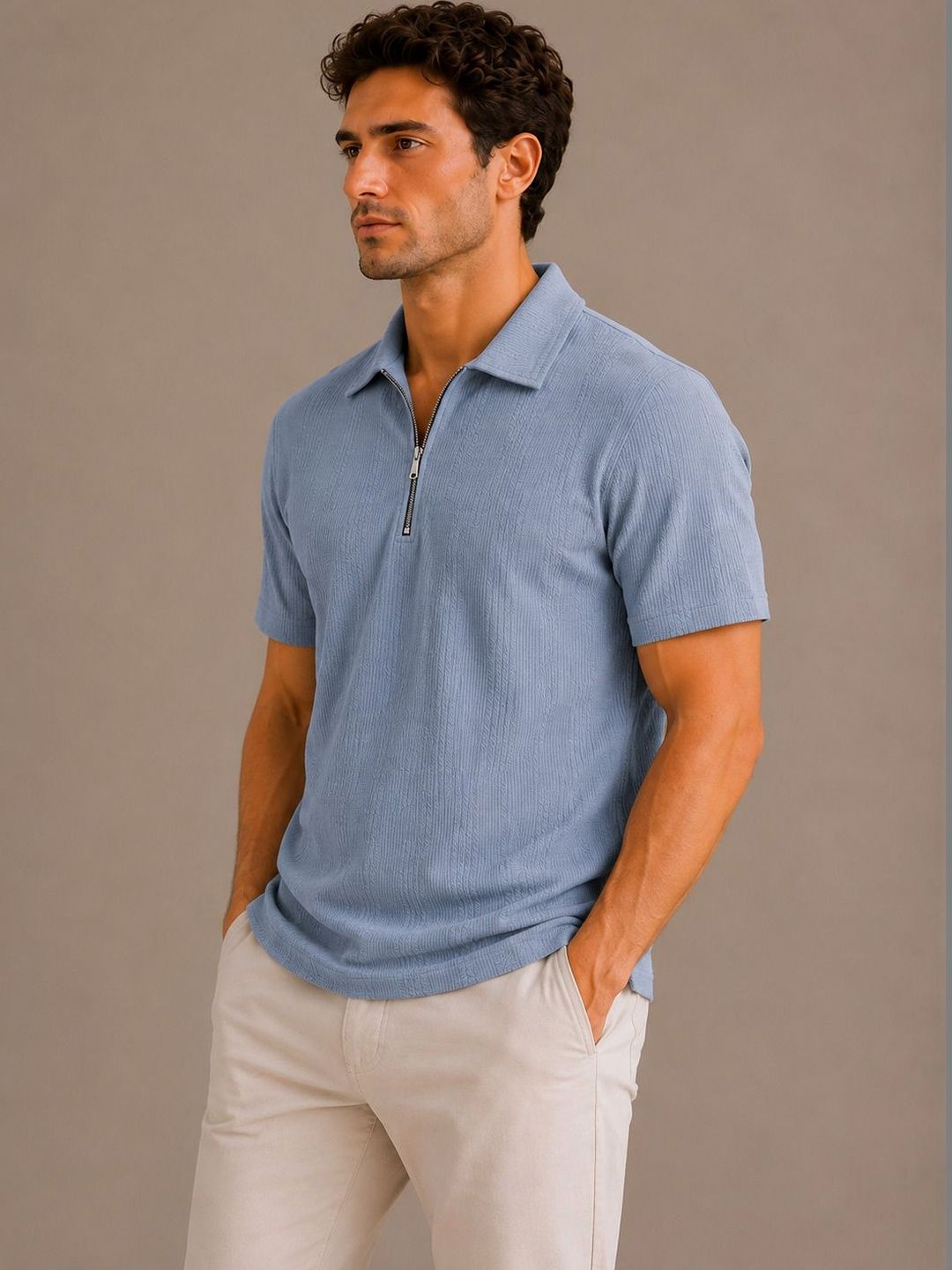 SZN Men Polo Collar T-shirt