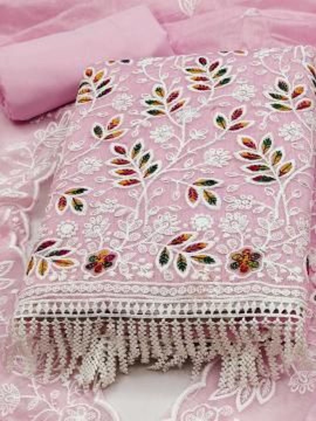 FashionsEye Embroidered Pure Cotton Unstitched Dress Material