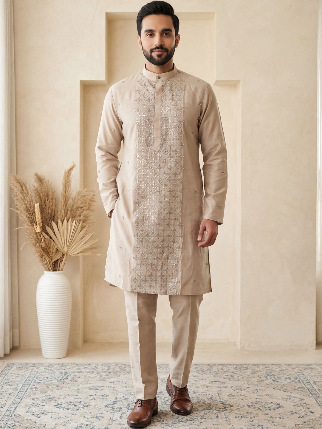 Anouk Mirage Anouk Mirage Men Embellished Sequinned Kurta