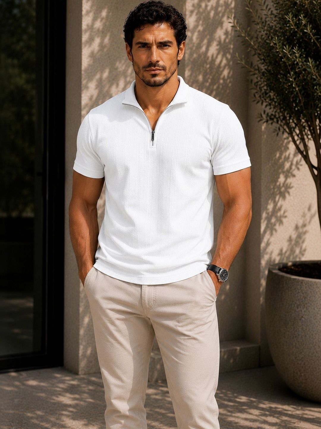 SZN Men Polo Collar T-shirt