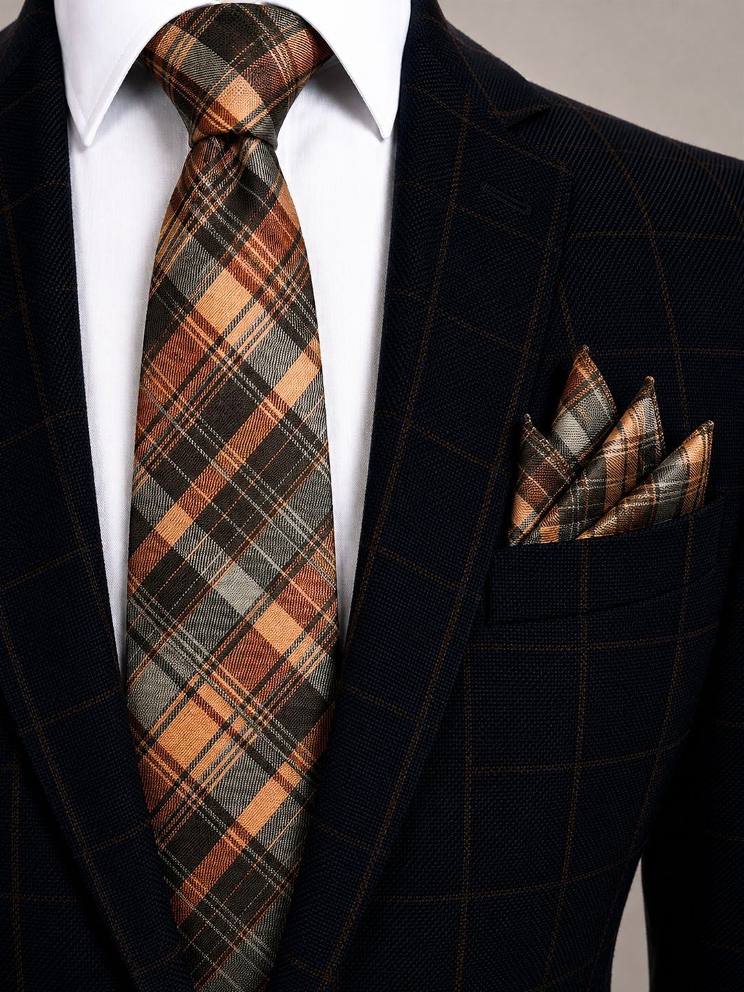 Cazzano Men Checked Broad Tie