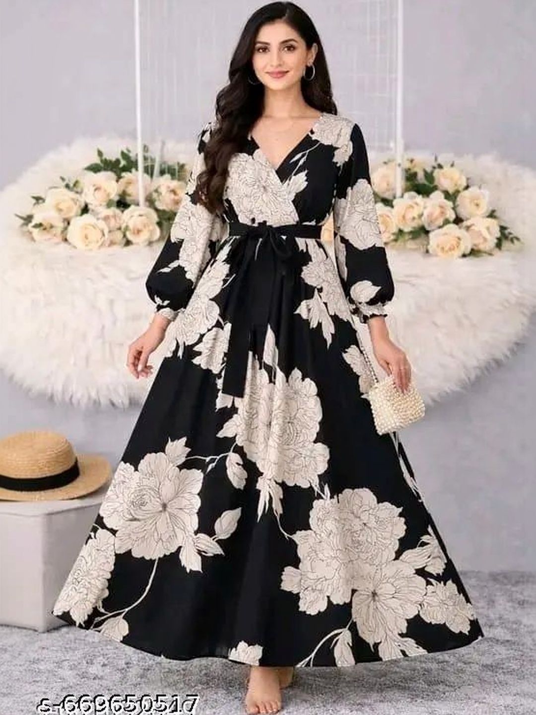 THE S WAY Floral Print Maxi Dress