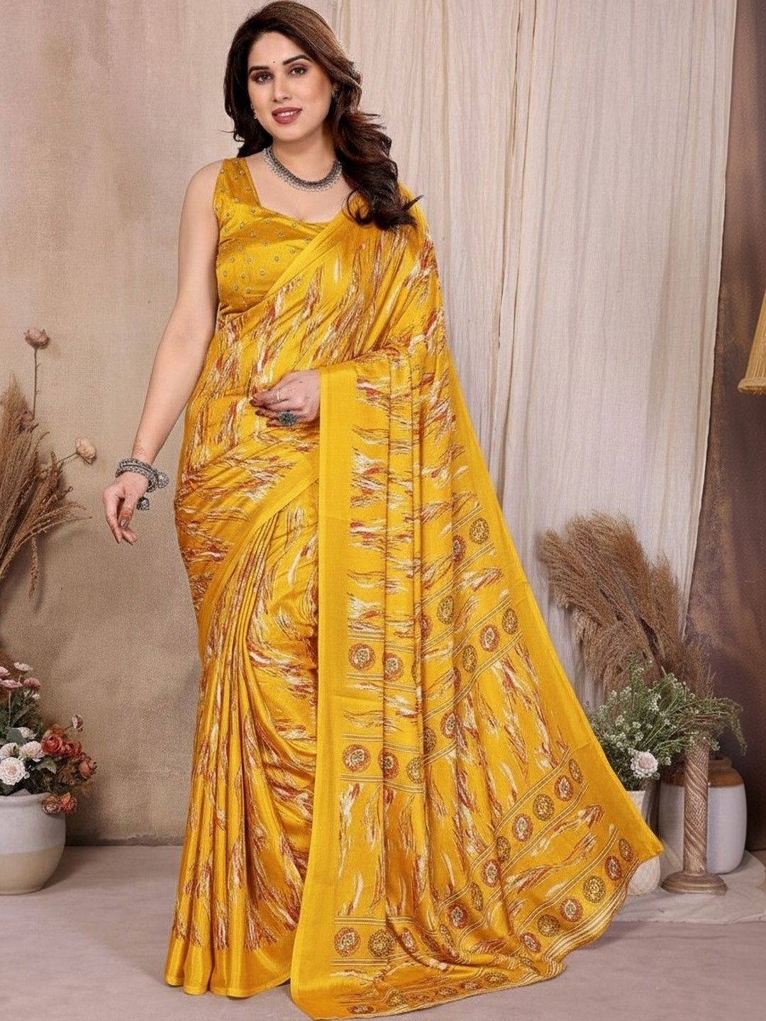 Sangria Satin Saree