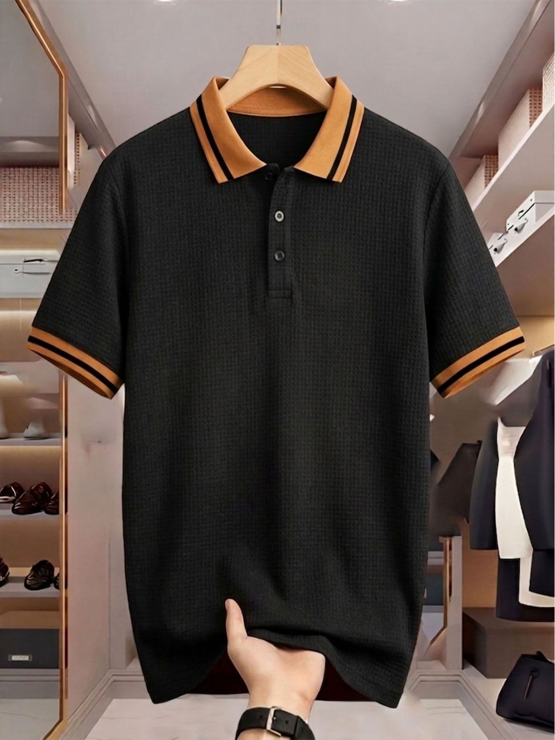 AUSK Men Polo Collar T-shirt