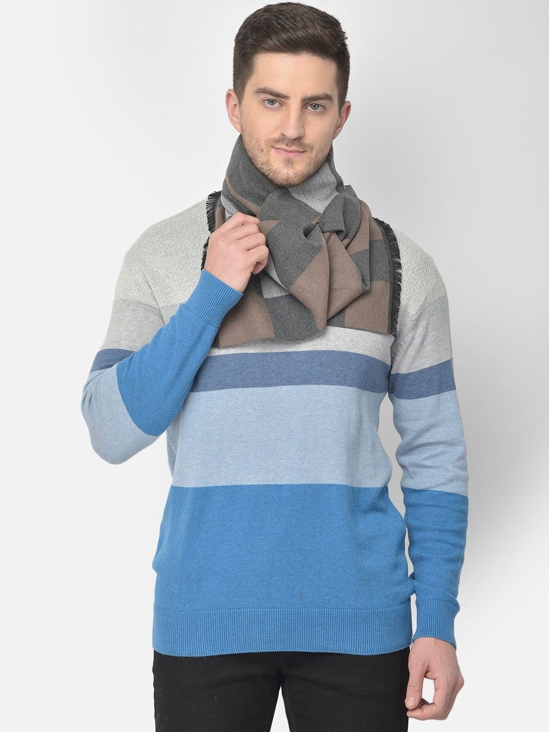 Cazzano Men Checked Scarf