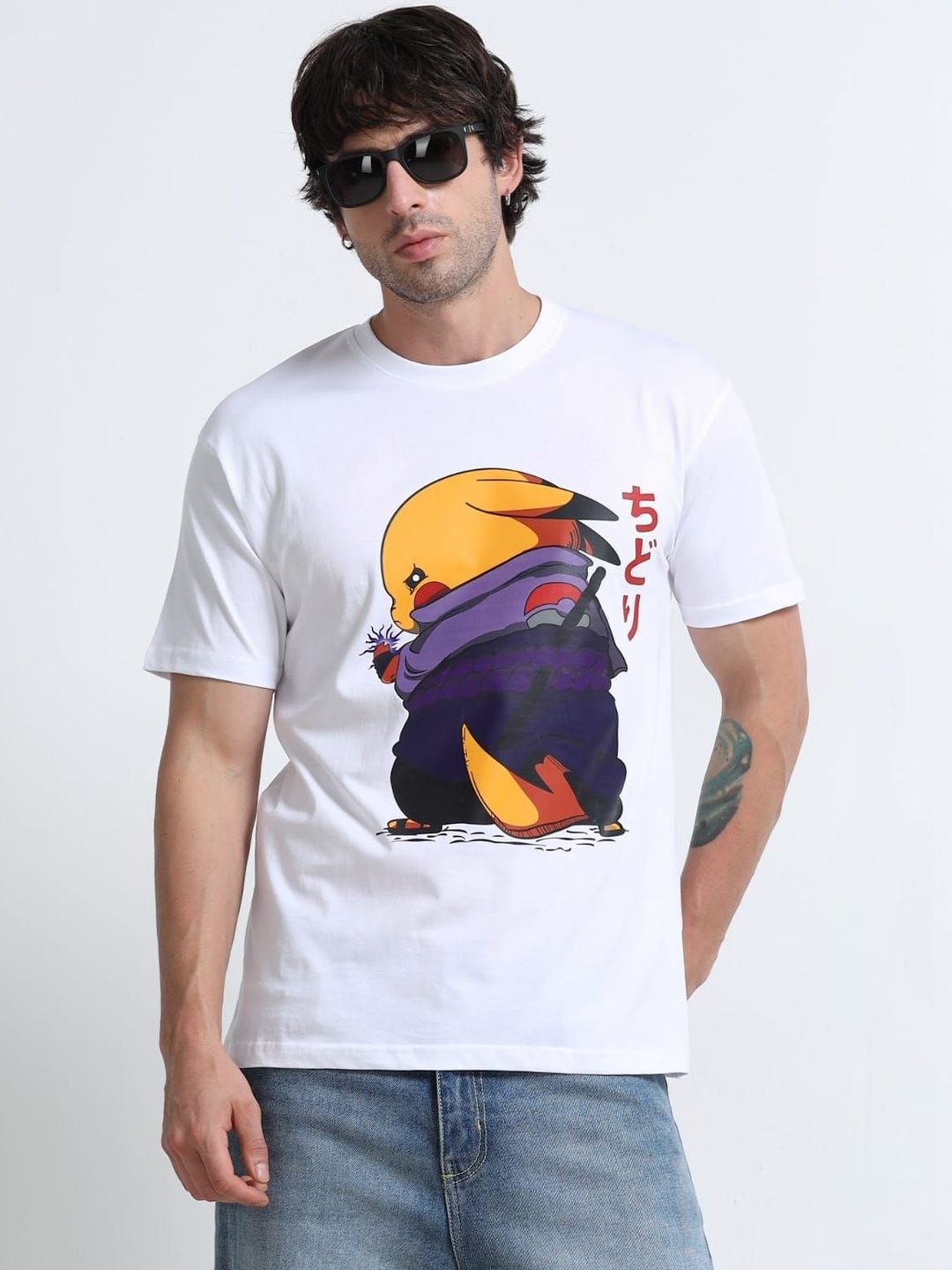 THE MODVUE Men Pokemon Printed T-shirt
