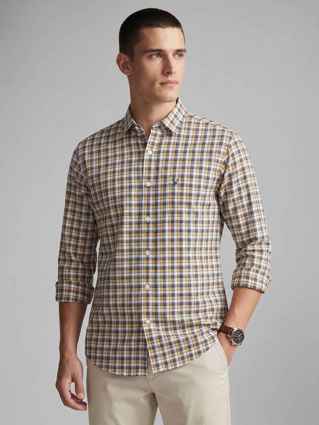 Allen Solly Allen Solly Sports Fit Checked Pure Cotton Casual Shirt