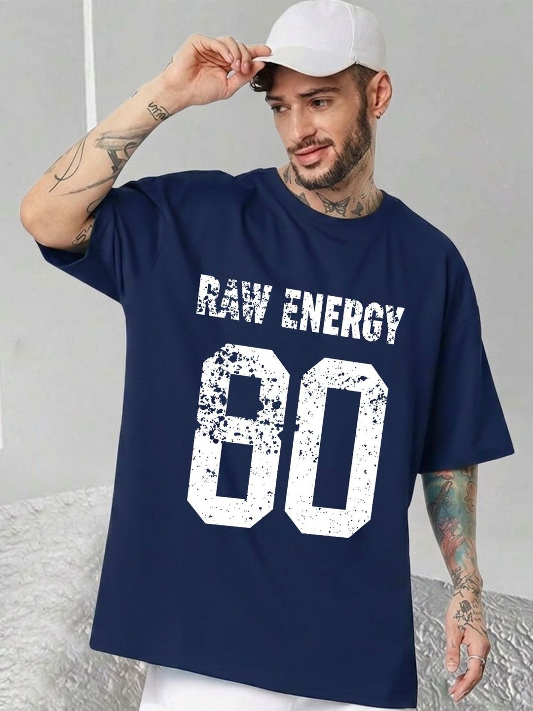 THE BEETEL HOUSE Men Typography Printed Drop-Shoulder Sleeves T-shirt