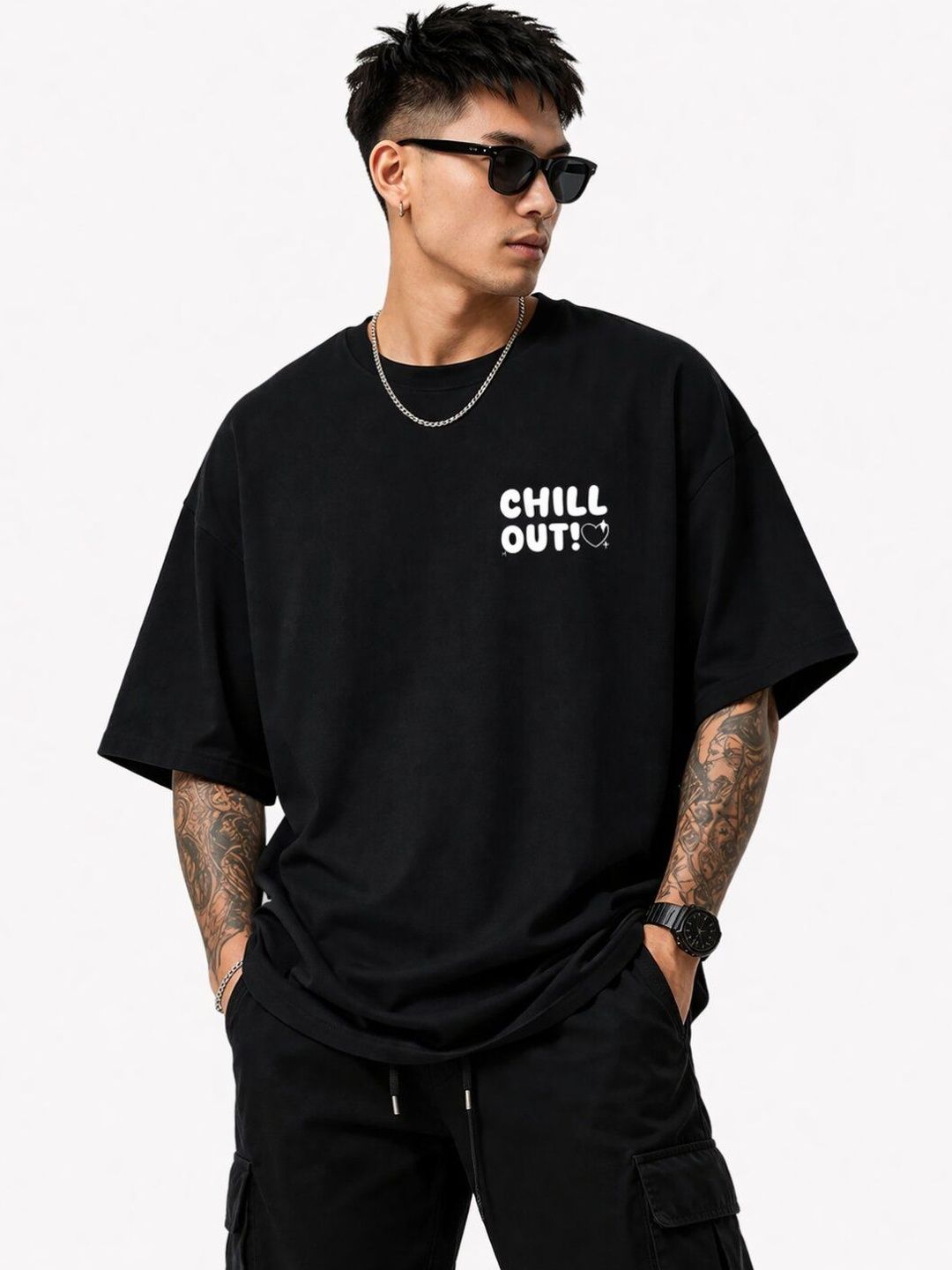 HASTEN Men Typography Printed T-shirt