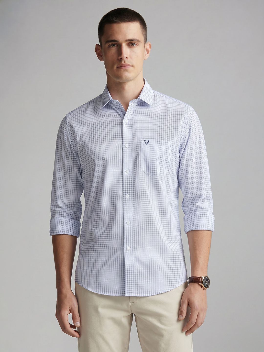 Allen Solly Sports Fit Checked Pure Cotton Causal Shirt