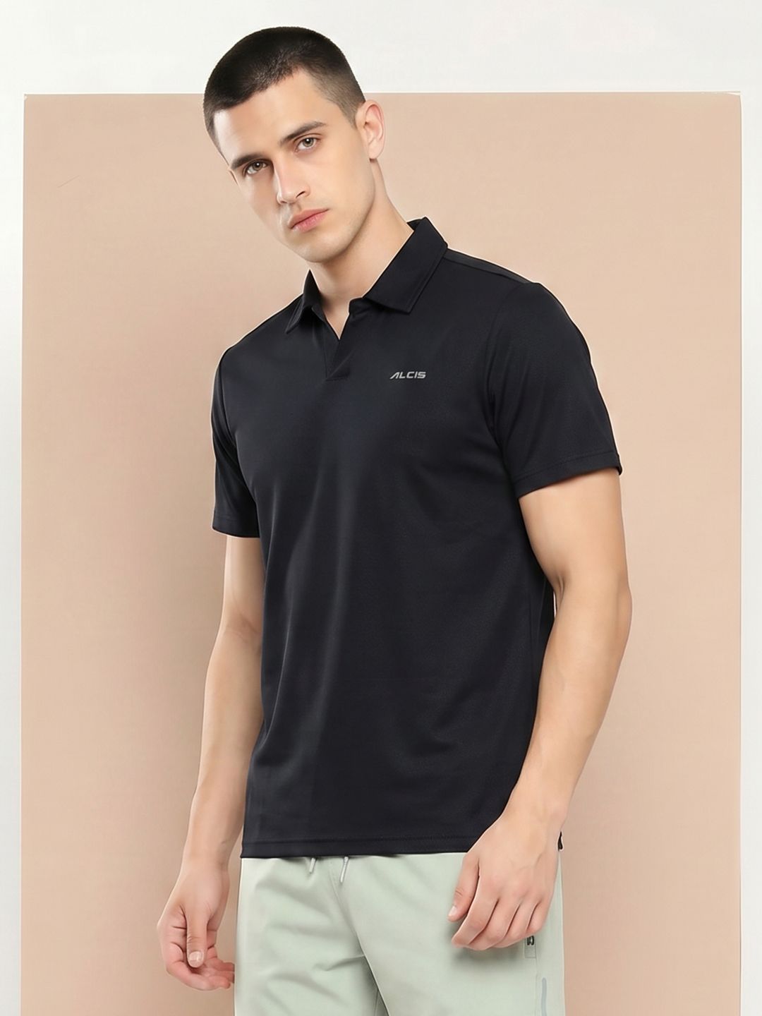Alcis AIcis DryTech Polo Collar Neck T-shirt