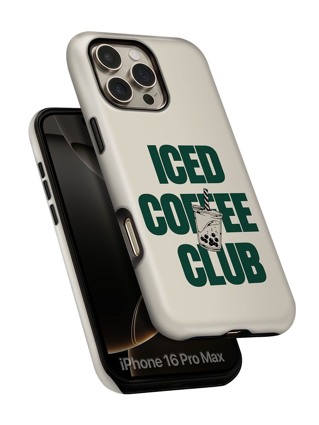 QRIOH Typography Printed iPhone 16 Pro Max Back Case Mobile Accessories