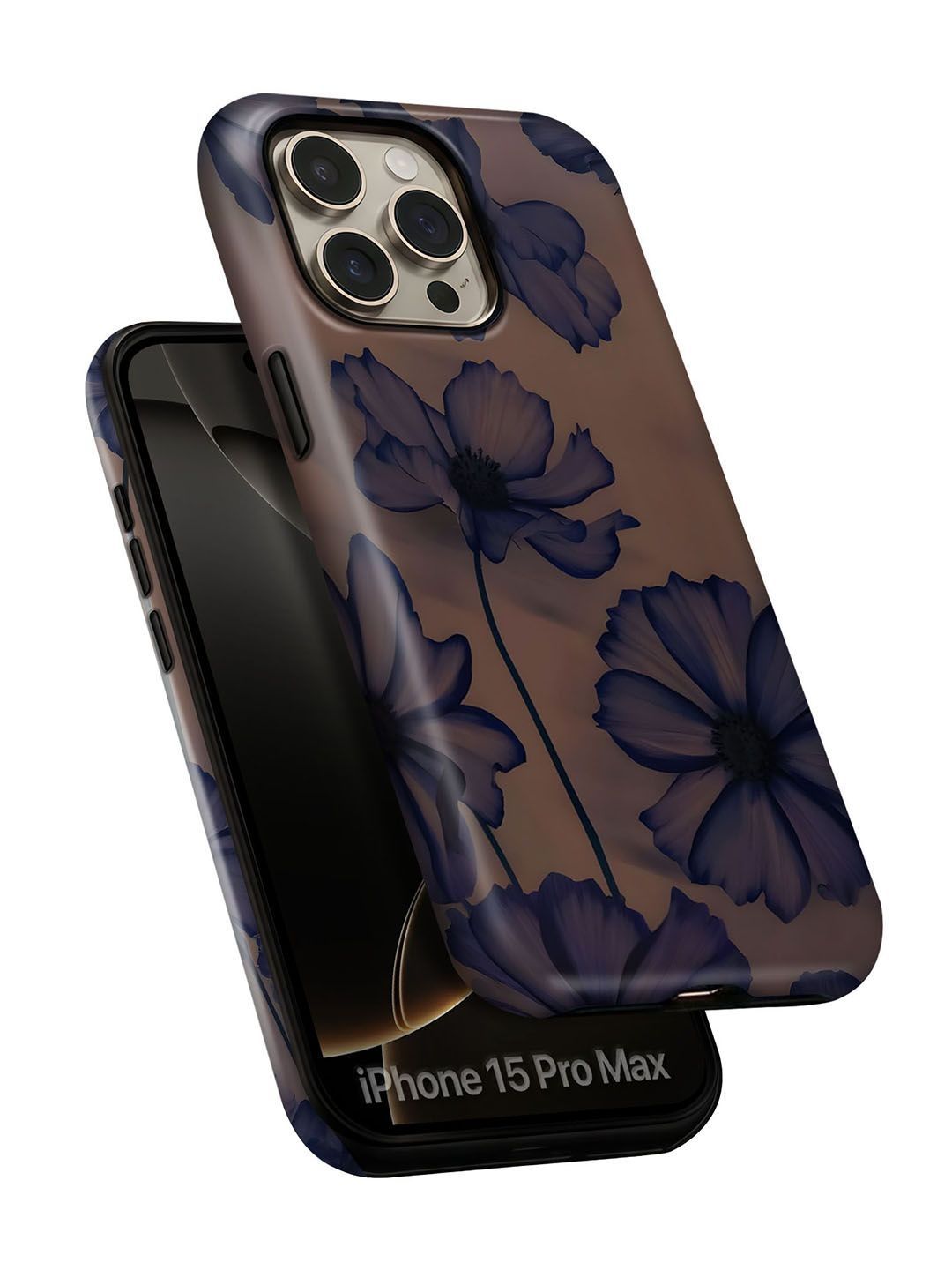 QRIOH Floral Printed iPhone 15 Pro Max Back Case Mobile Accessories