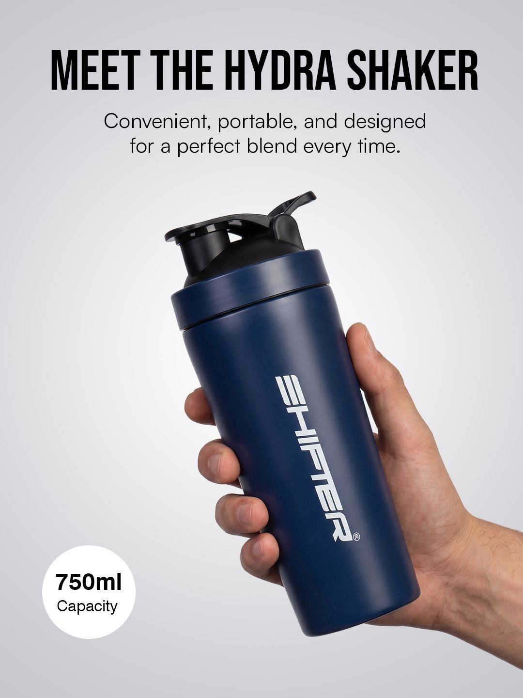 Buy SHIFTER Blue Stainless Steel Single Wall Vacuum Shaker Water