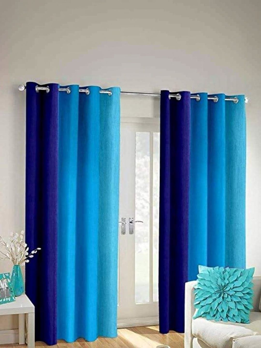 SAI ARPAN Multicoloured Colourblocked Curtains and Sheers