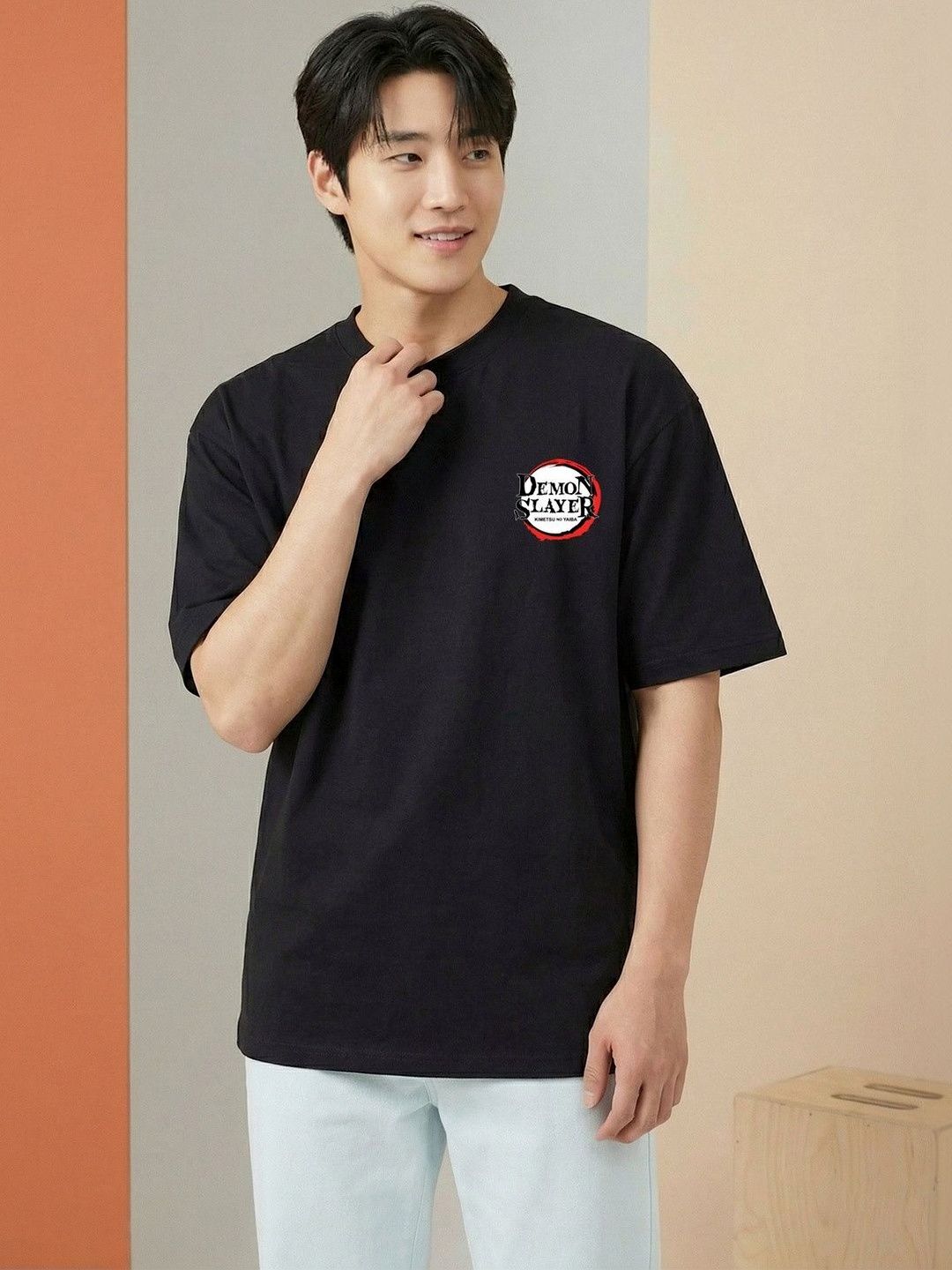 Manlino Men Printed Pure Cotton T-shirt